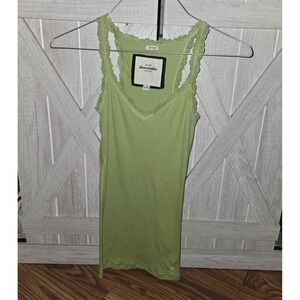 Y2K Green Lace Abercrombie and Fitch Layering Tank Top Size Small Womens